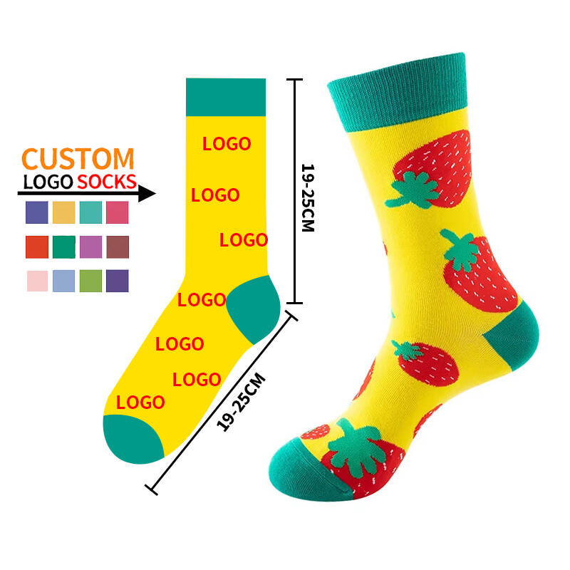 Free design with low minimum order quantity, pure cotton casual socks for men and women, personalized character patterns, create