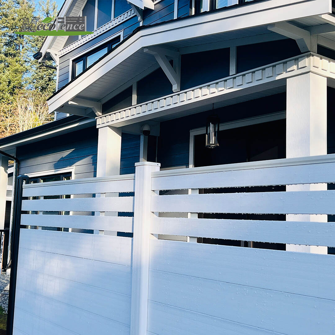 Waterproof white composite fence from Mecofence