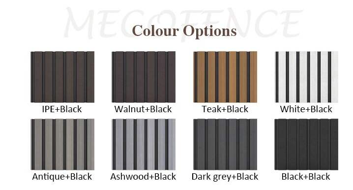 Fence color options from Slat wall fence