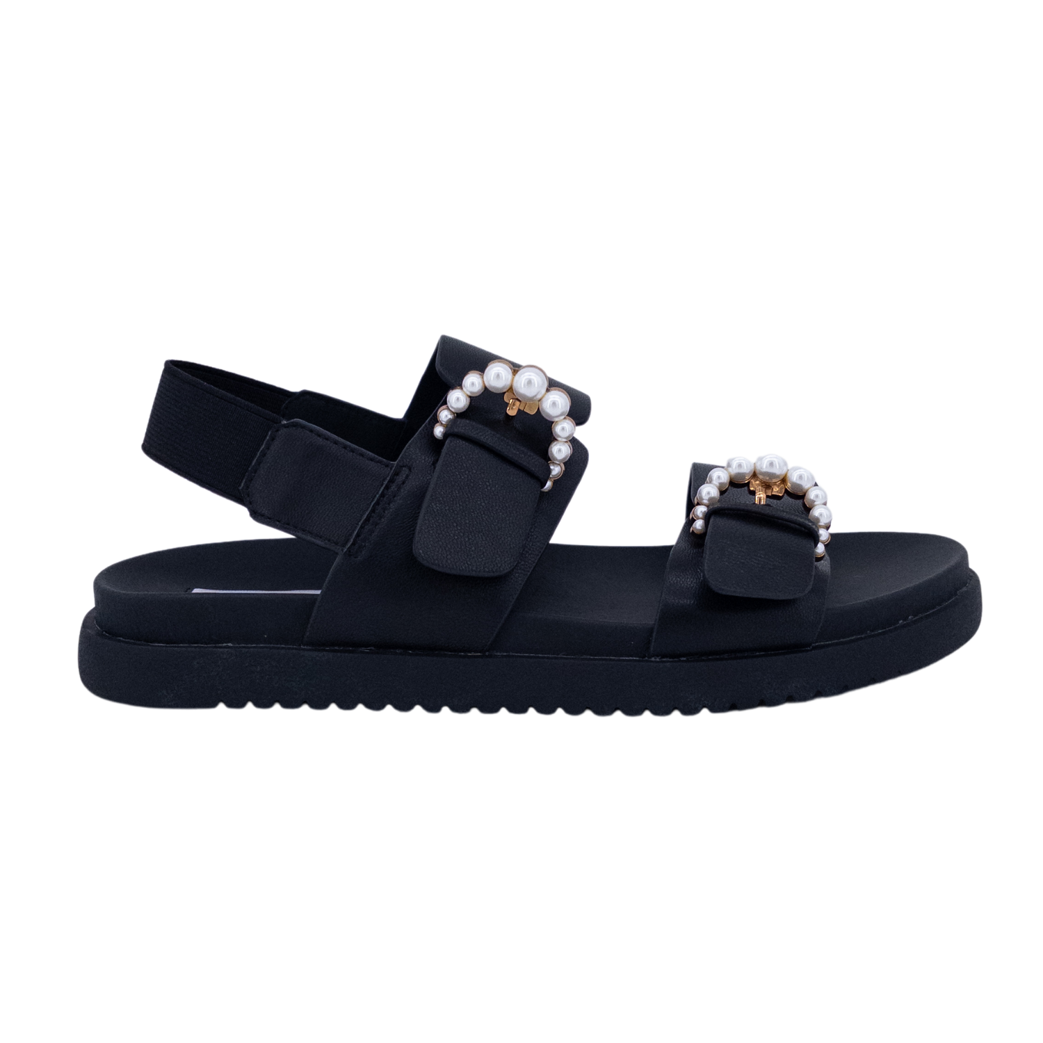 Mid-rise platform sandals with footbed