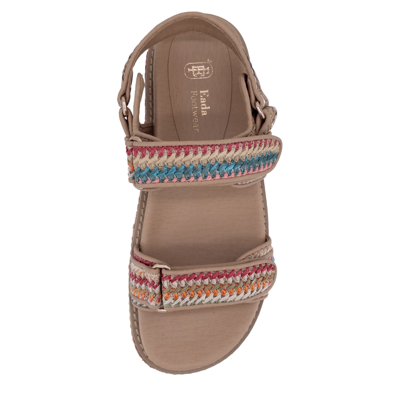 Raffia platform sandals; High platform summer shoes; Natural fiber upper footwear; Vacation-ready platform sandals; Wholesale boho platform sandals