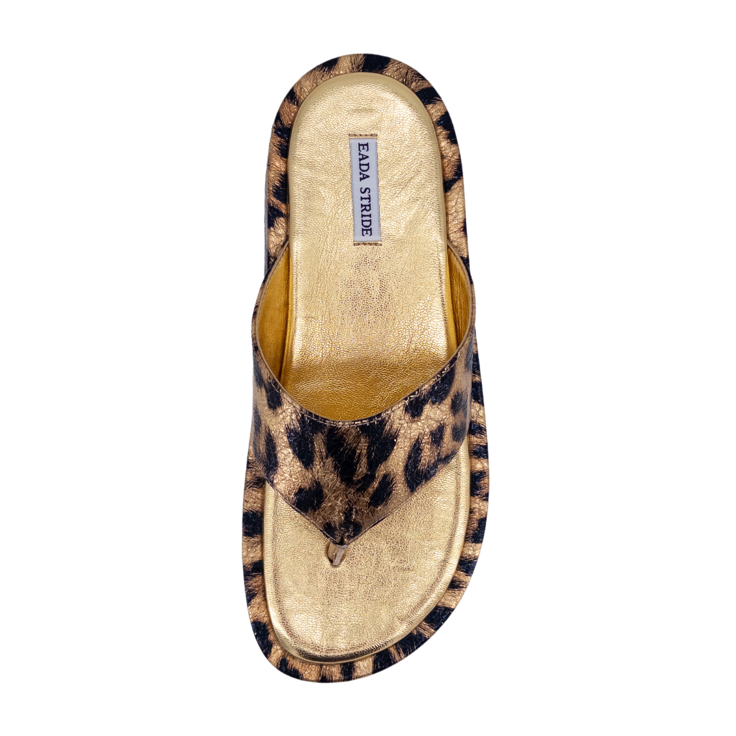 High rise platform sandals; Leopard print thong sandals; Cushion platform flip flops; Trendy summer platform shoes; Bold women’s platform sandals