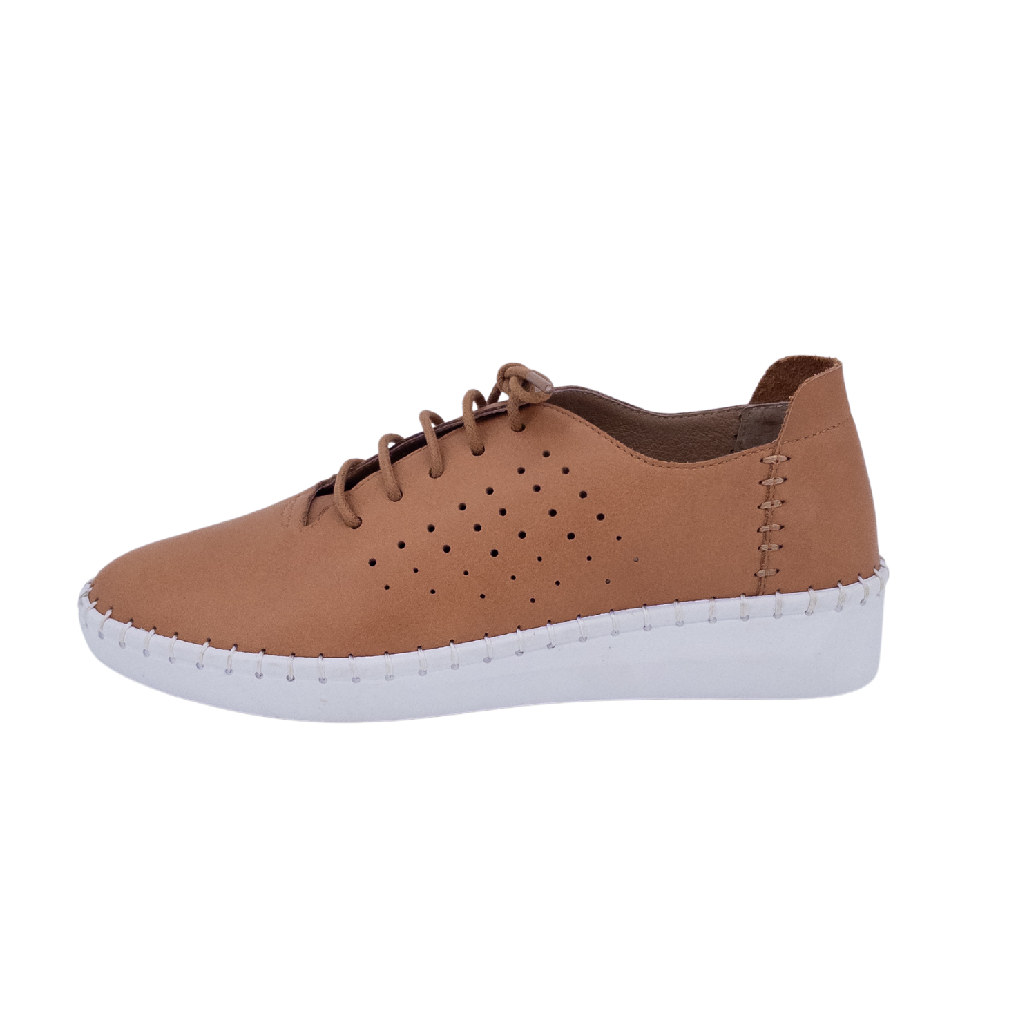 Whipstitch detail sneakers; Artisan-inspired casual shoes; Women’s leather cupsole sneaker; Crafted fashion sneakers; Whipstitch low top sneakers
