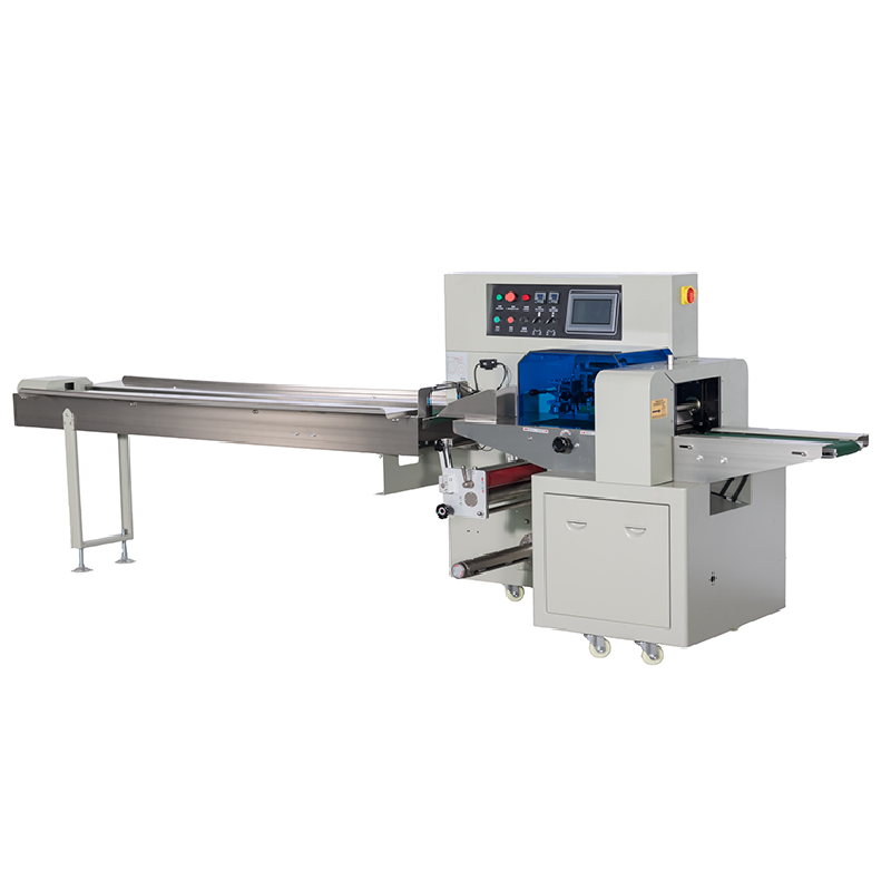 flow pack wrapping machine, flow packing machine, horizontal flow wrap packing machine, horizontal packing machine, pillow packing machine