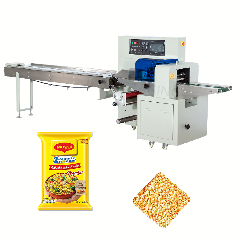 flow pack wrapping machine, flow packing machine, horizontal flow wrap packing machine, horizontal packing machine, pillow packing machine