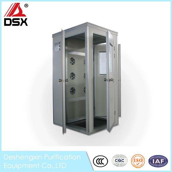 L-Shaped Air Showers, air shower, contamination control, cleanliness standards, hygiene solutions, space-saving design, industrial cleaning, advanced filtration, particle removal, efficient cleaning