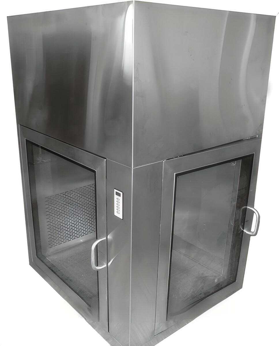 Corner Pass Through Box, Cleanroom Transfer, Spatial Flexibility, Sealed Chambers, Contamination Control, Efficiency Enhancement, Safety Features, Interlock Mechanism, Intercom Communication, Easy Maintenance