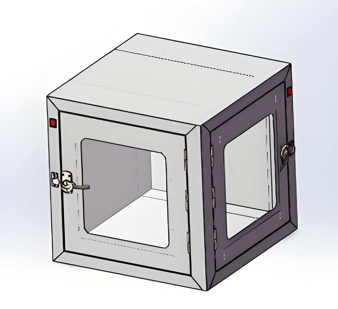 Corner Pass Through Box, Cleanroom Transfer, Spatial Flexibility, Sealed Chambers, Contamination Control, Efficiency Enhancement, Safety Features, Interlock Mechanism, Intercom Communication, Easy Maintenance