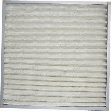 Deshengxin,F8 medium-efficiency filter, pleated panel, air quality, HVAC, cleanroom, industrial ventilation, polypropylene media