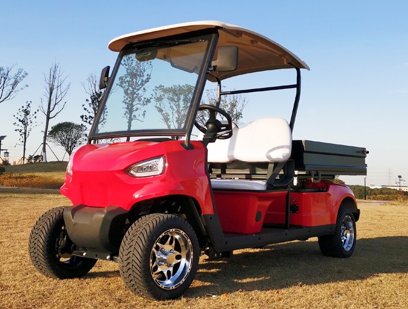 2 Passengers Electric Golf Cart with Cargo Box lifted.jpeg