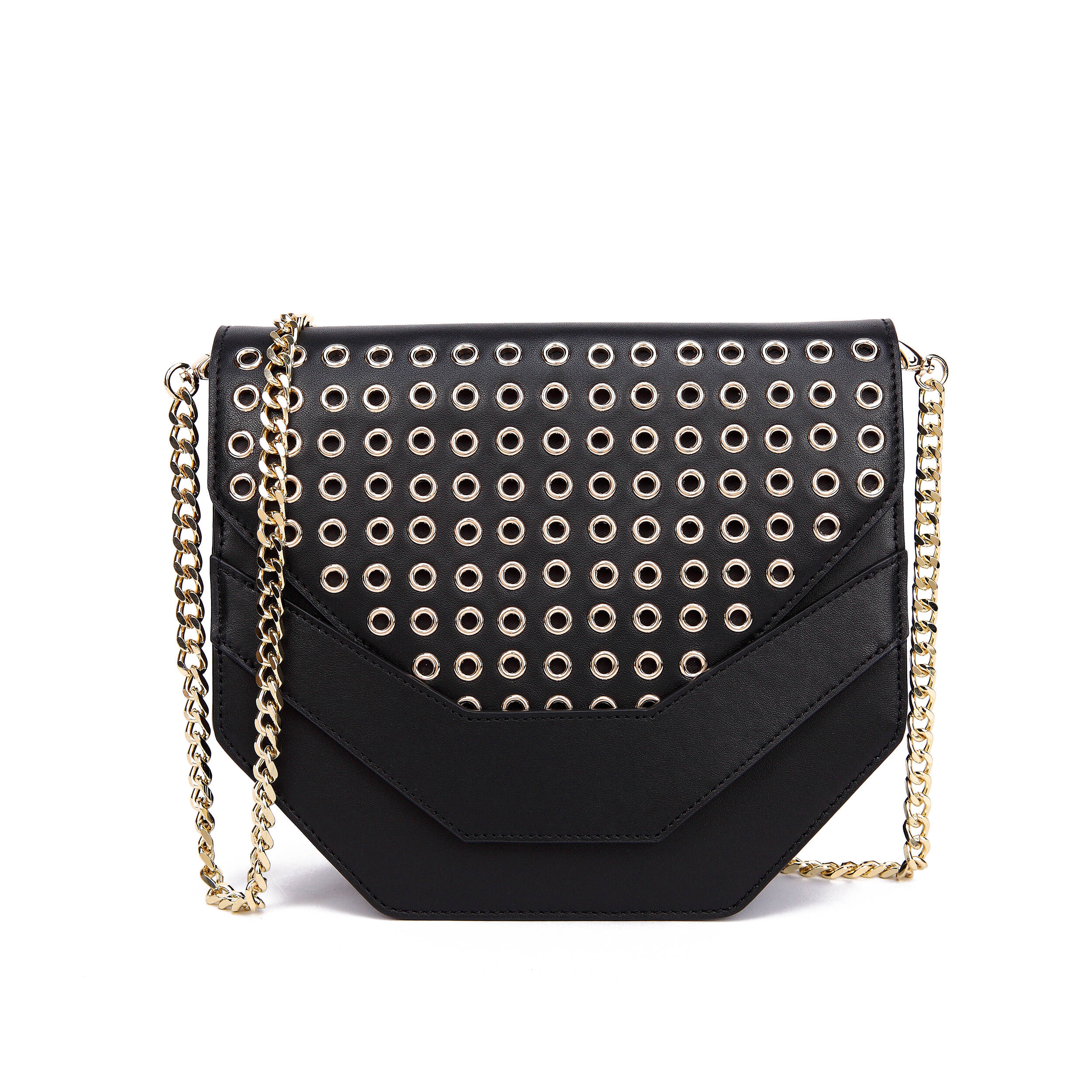 Eyelet embellished Shoulder Bags