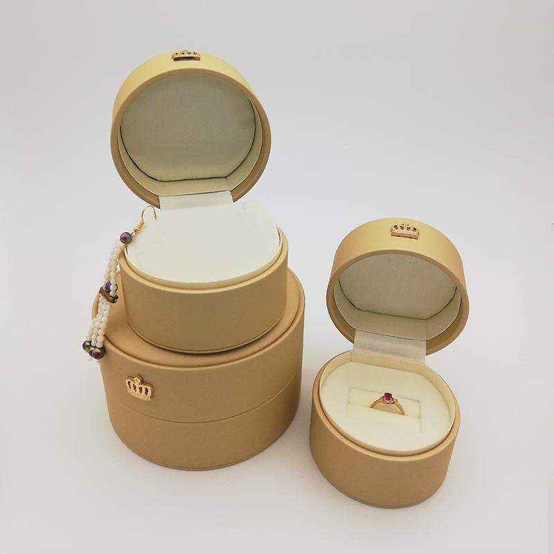Jewelry Leather Box Crown Jewelry Box Elegant Gift Box