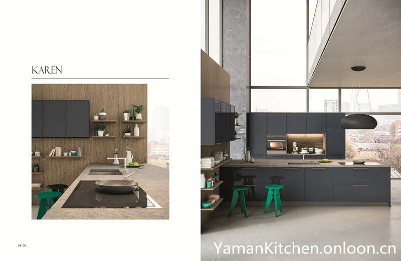 Yaman Russian lacquer kitchen with functional  decoration wall in Modern style