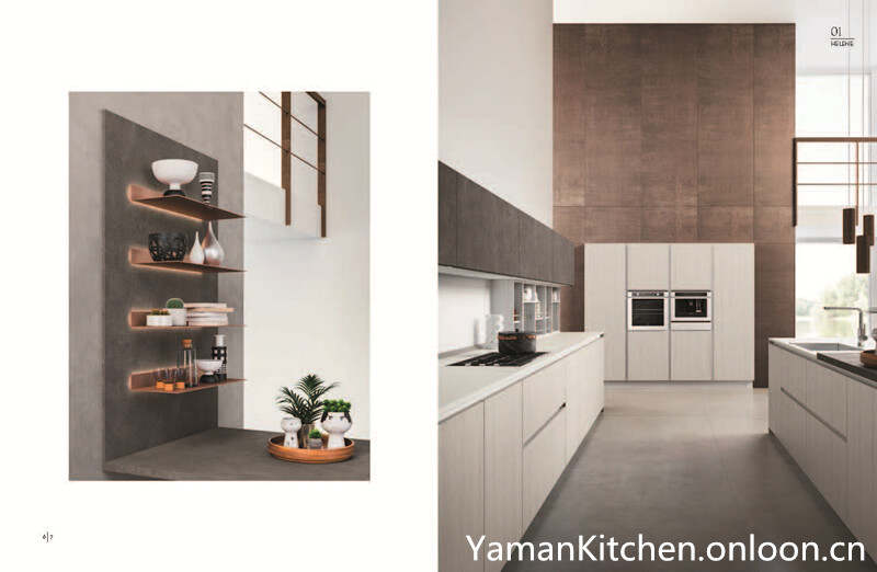 Yaman Italy style open kitchen supplier with matt finish lacquer door