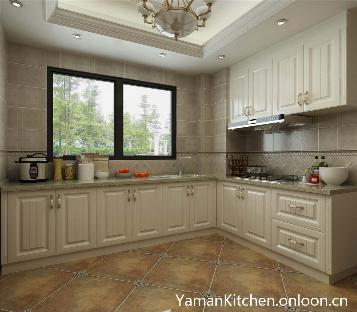 Yaman Classical kitchen supplier with solid wood for lower cost budget