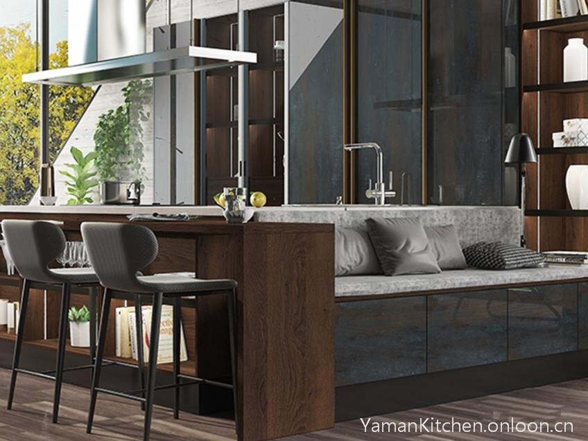 Yaman High storage kitchen  modern kitchen supplier with HPL high quality door