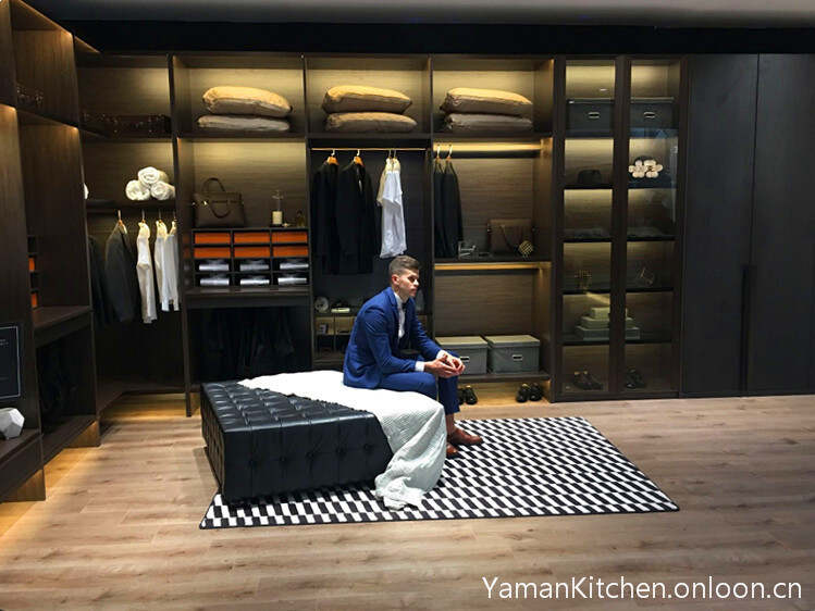 2020 Yaman Modern U Shaped High Quality Wardrobes Luxury Bedroom Closet WIC006