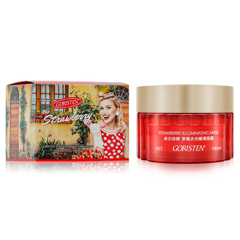 Face use brightening firming cream type strawberry fruit face mask hydrating