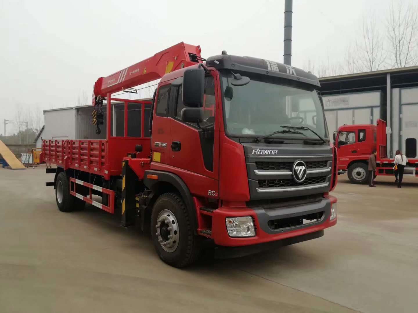 flatbed truck with crane construction simulator