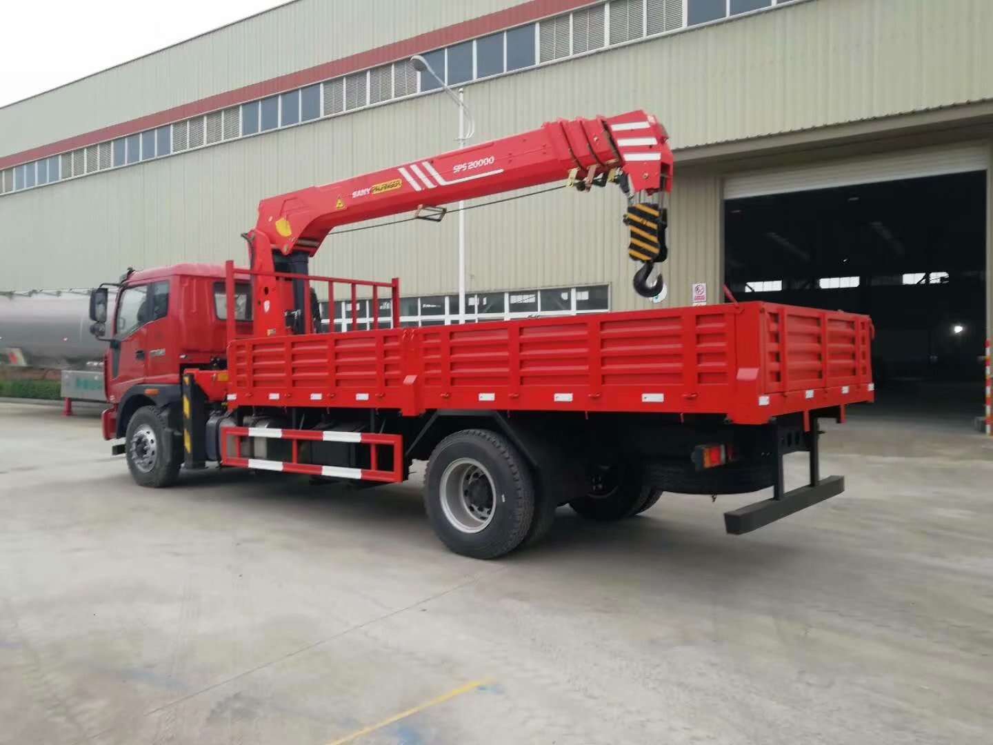 flatbed truck with crane construction simulator