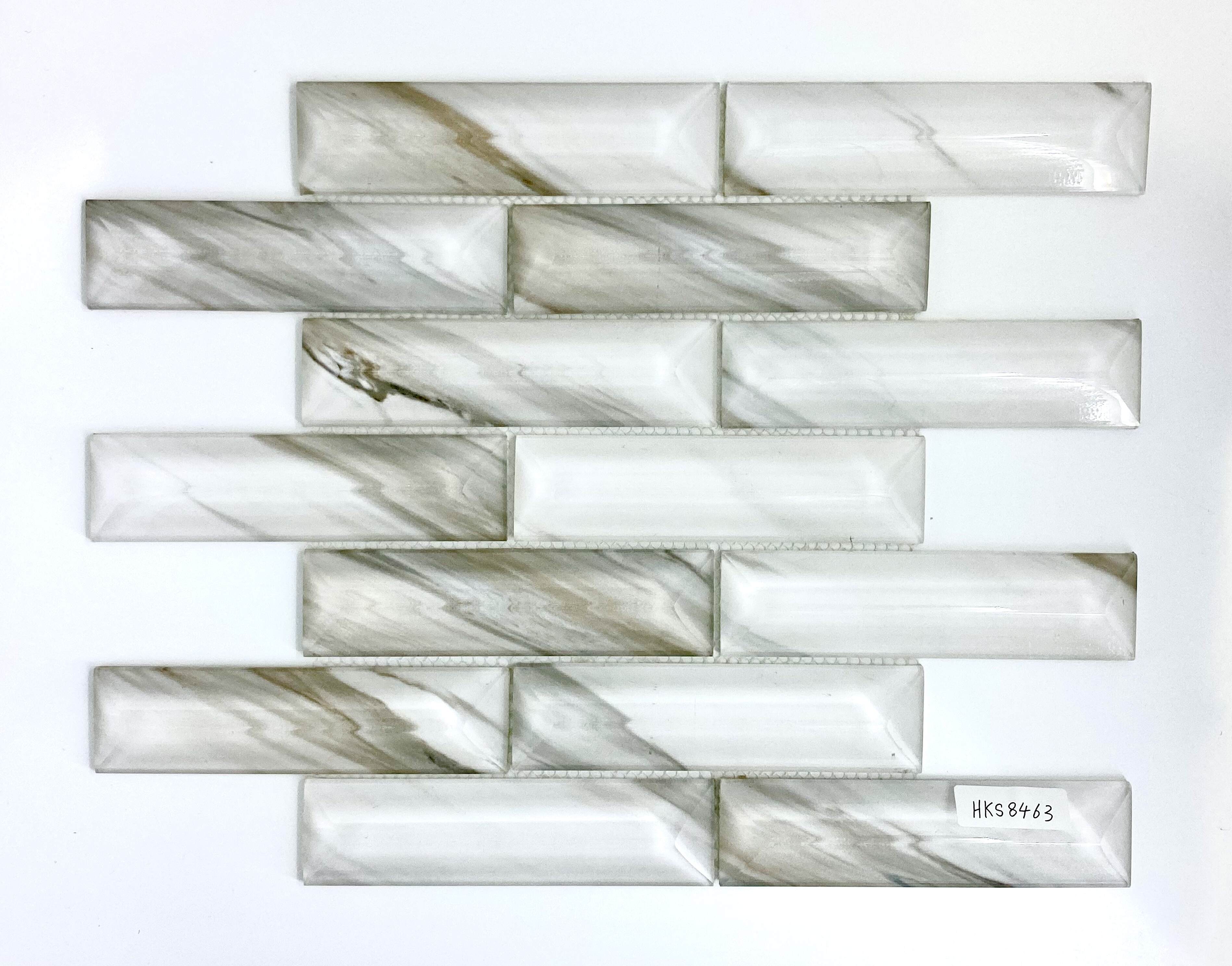 We provide iridescent glass mosaic tile backsplash, glass and marble mosaic tile backsplash and carrara marble herringbone mosaic tile