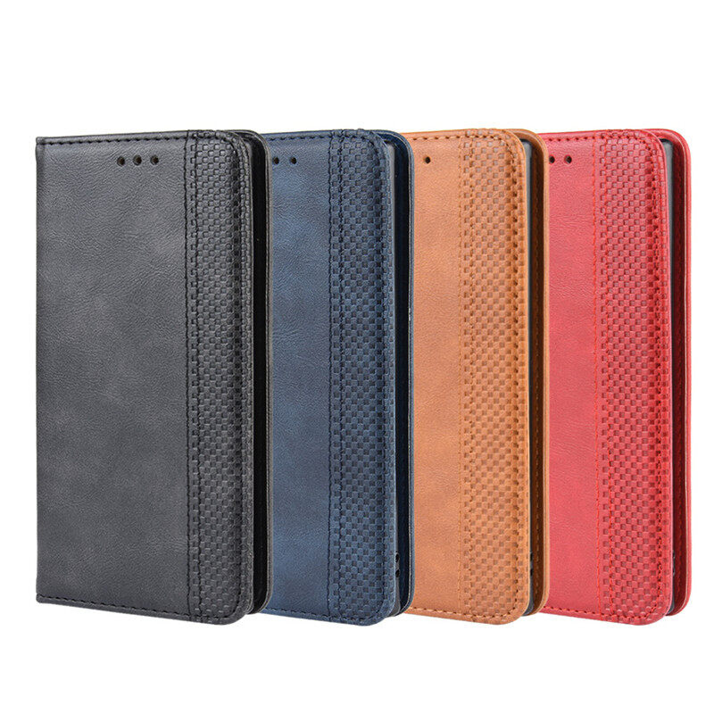 Funda de cuero magnética invisible para Samsung Note10, para Samsung Note10 Ranura para tarjeta Flip Funda de cuero