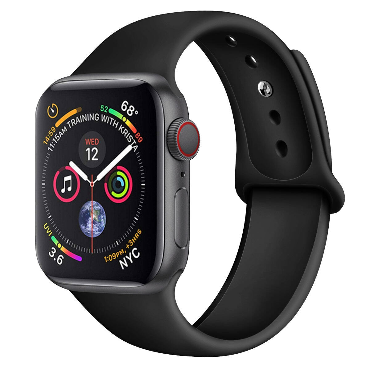 Для Apple Watch1 / 2/3/4/5 поколения силиконовый ремешок для часов, монохромный силиконовой резинкой