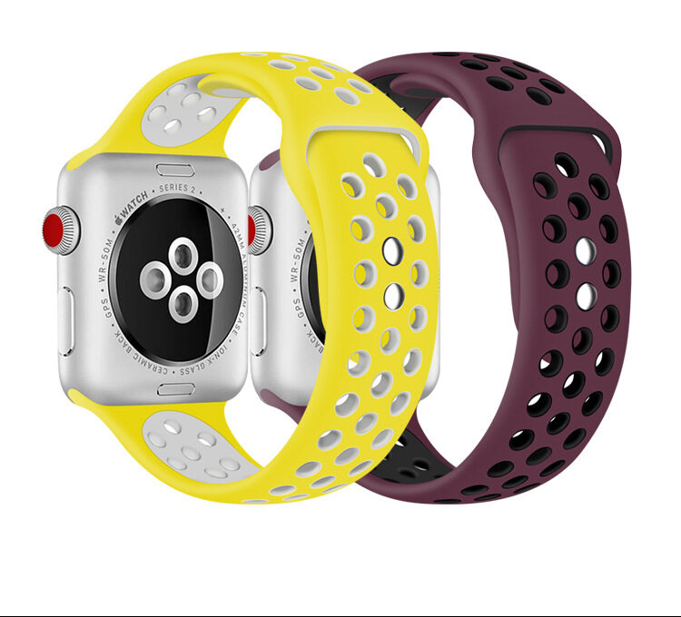 Для Apple Watch1 / 2/3/4/5 поколения силиконовый ремешок для часов, монохромный силиконовой резинкой