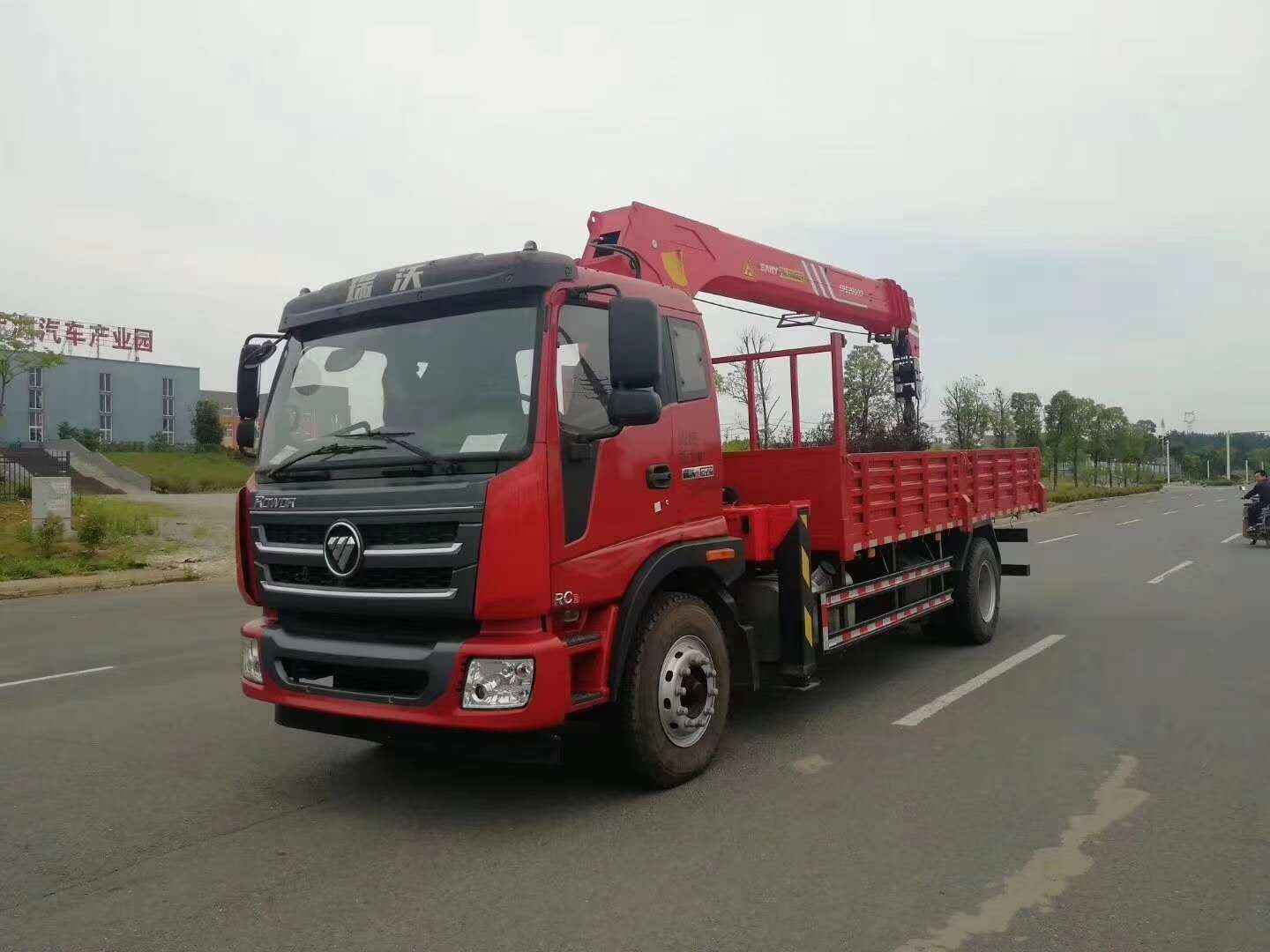 flatbed truck with crane construction simulator