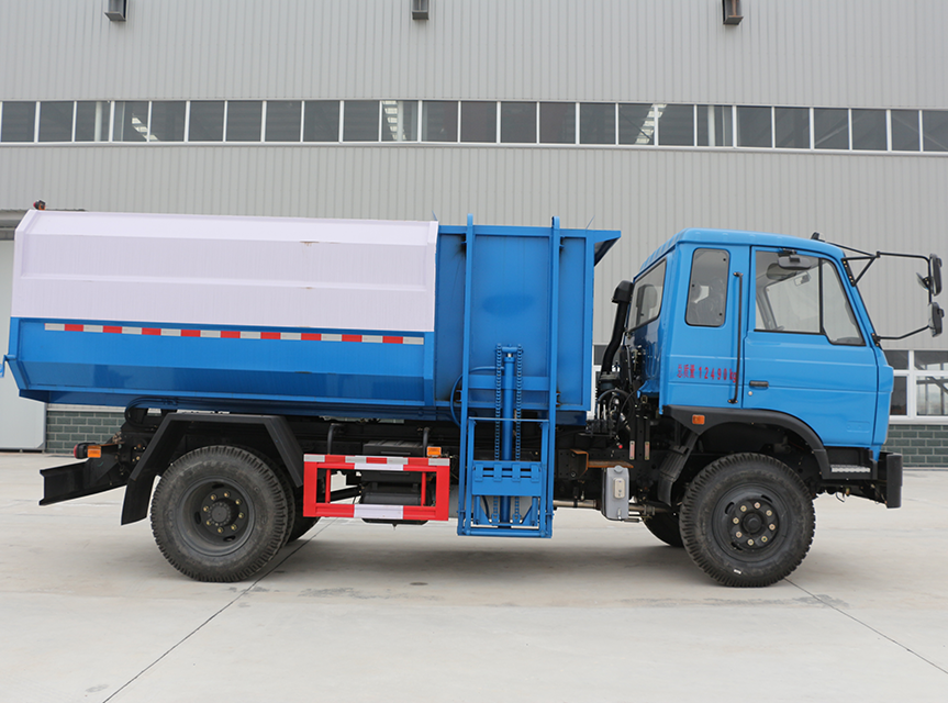 Dongfeng 8T 10-12m³ 사이드 로더 쓰레기 트럭