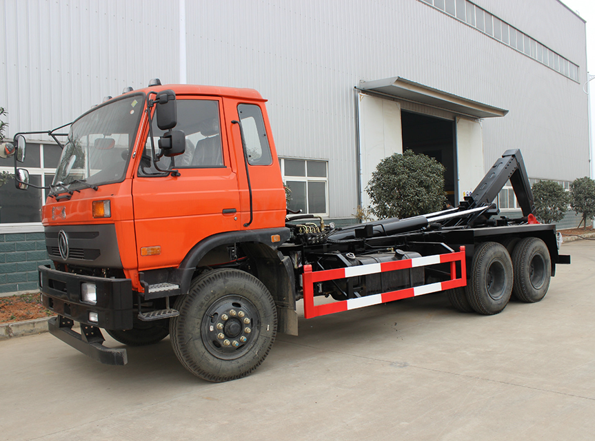 Dongfeng 14-16m³ hook arm garbage truck for sale