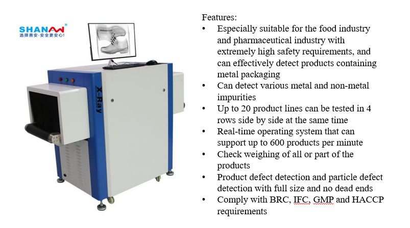 X-ray inspection machine for parcels, mail, suitcases, bags, backpacks manufacturer factory