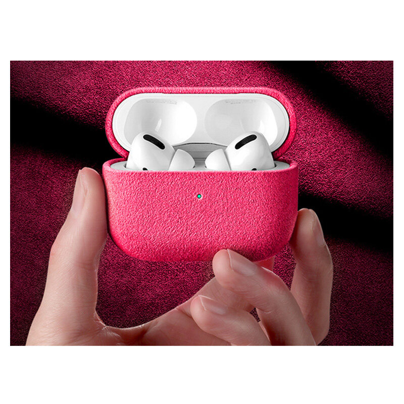 Coole Mode Alcan Tara Ledermaterial Hard PC Schutzhülle für Airpods Pro Case Airpods Hüllen