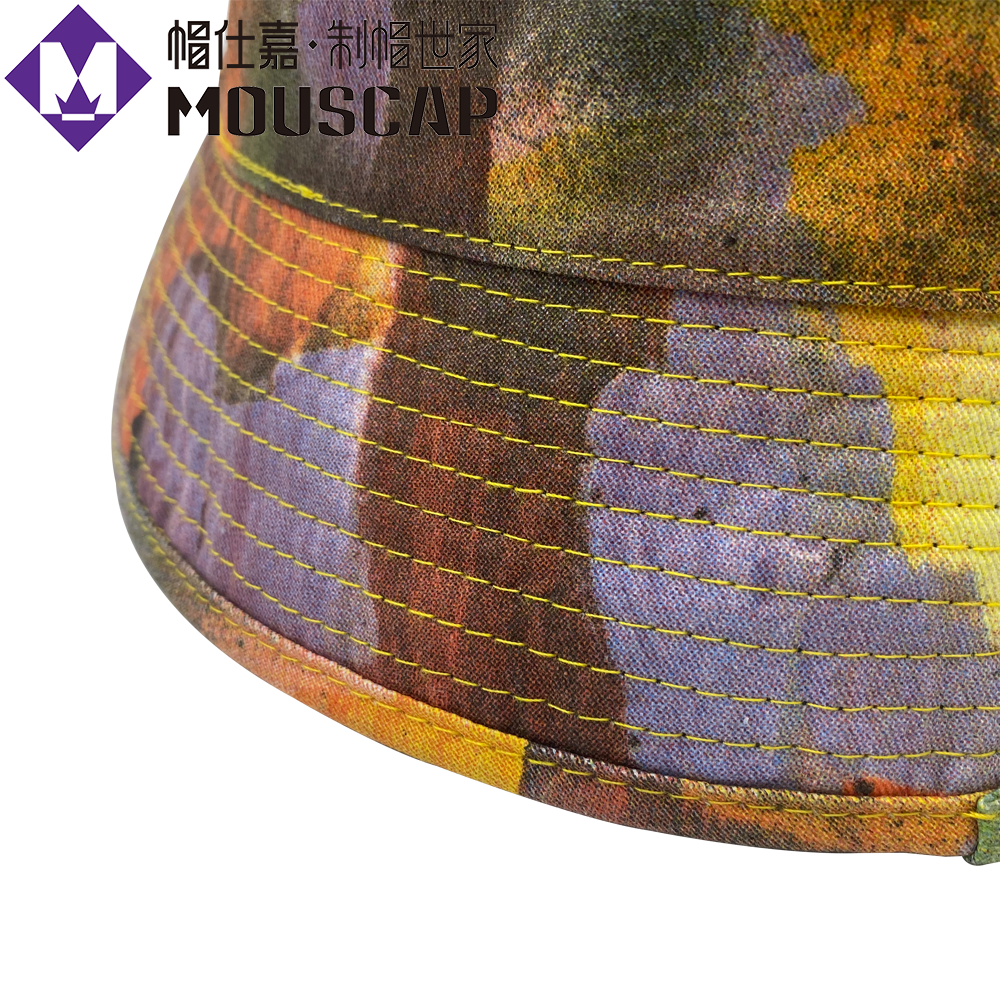 100% polyester Heat transfer printing bucket fishing hat