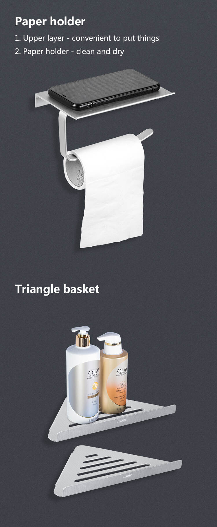 towel hook and shelf