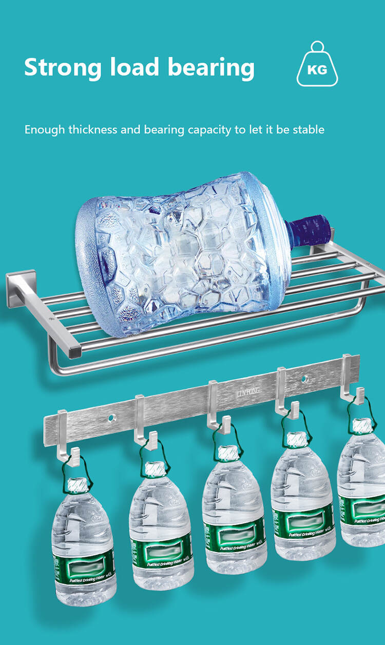 Aluminium bathroom wall shelves 