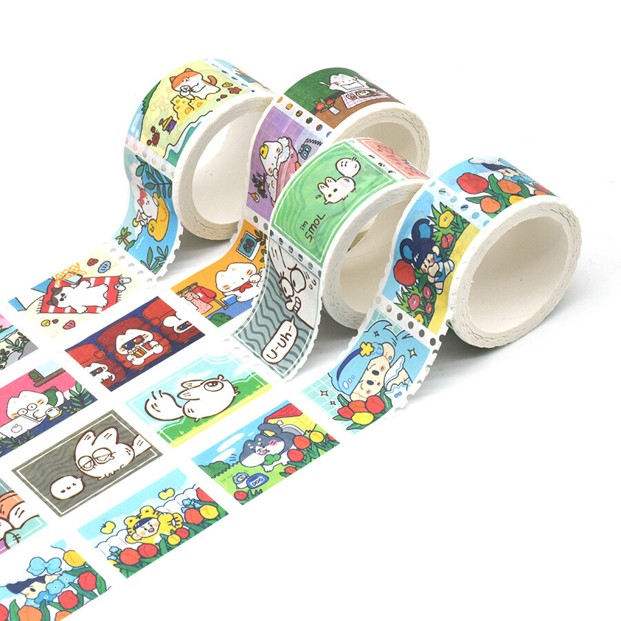 Gift Box Package Home Diy Decorative Waterproof Adhesive Washi Paper Tape,Printed Masking Classic Tapes Classroom Decorations Colored Washi Tape,Taple China Products Manufacturers Children's Cinta Decorativa Christmas Washi Tape