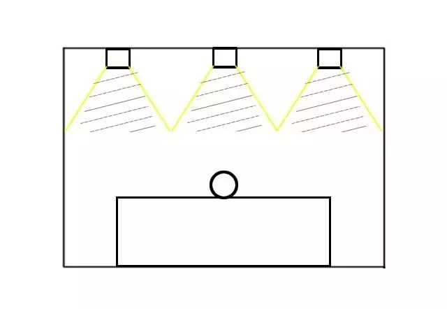  schematic diagram of downlights effect