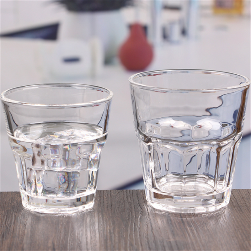 Tempered glass octagonal cup