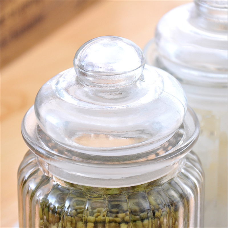 Glass airtight jar, seasoning jar, seasoning bottle, transparent tea candy storage storage jar coffee jar