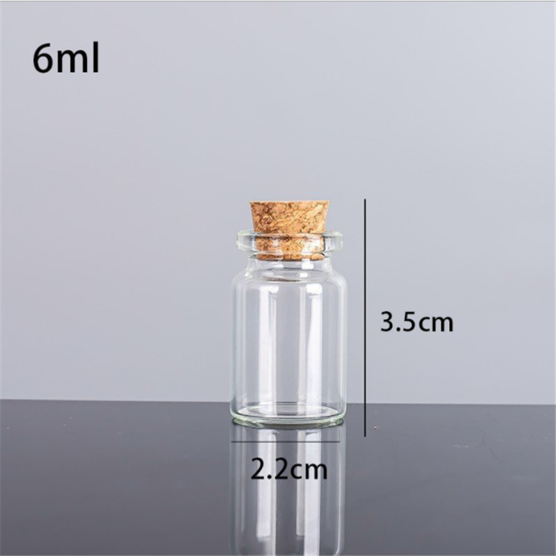 22mm bayonet cork control glass bottle flower tea bottle floating bottle wishing bottle small medicine bottle