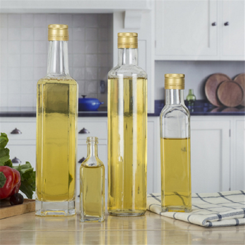 Olive oil bottle glass empty bottle household sealed walnut rapeseed camellia oil bottle