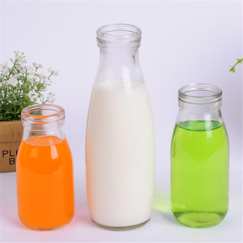 Glass milk bottle plastic cap yogurt bottle milk bottle