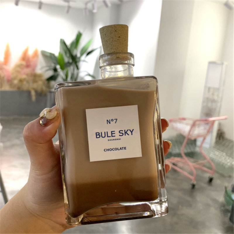 Cork Milk Tea Bottle Coffee Bottle Perfume Drink Bottle Milk Juice Glass Bottle