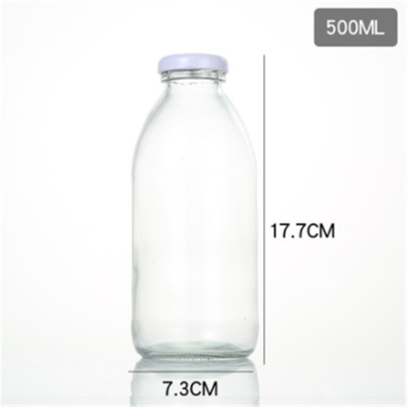 Drink bottle 500ml milk tea bottle milk bottle coffee cold drink shop takeaway juice glass bottle