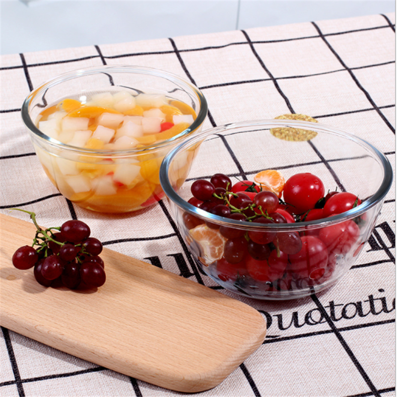 Heat-resistant glass bowl thickened fruit salad dessert bowl microwave oven special bowl