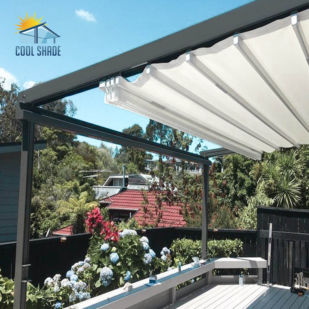 Outdoor Waterproof Aluminum Folding Roof Motorized System Retractable Pergola