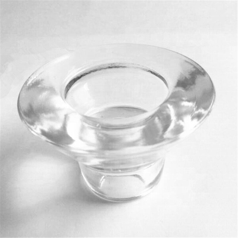 Transparent glass candle holder