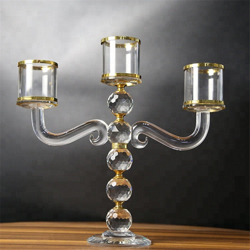 Luxury glass candle holder