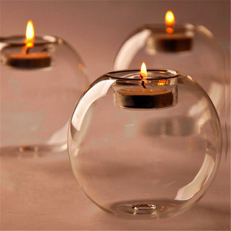 Creative glass candle holder